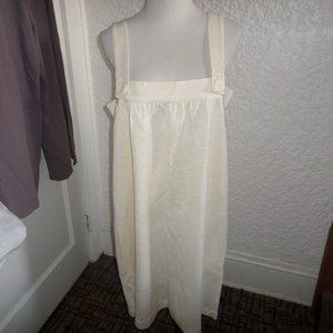 Population Ivory Knit Overall Strap Dress Size L